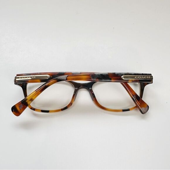 Coach Prescription Frames  Black Tortoise Square Women's Acetate Eyeglasses - Picture 3 of 14